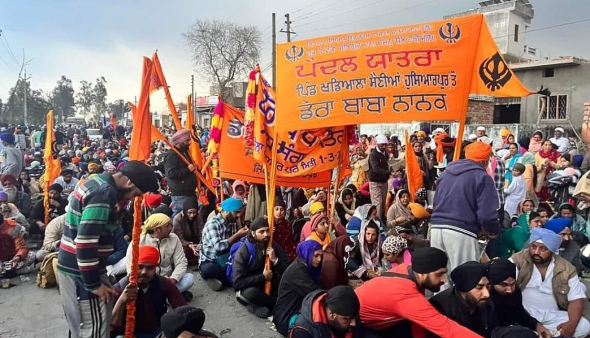 ਗੁਰੂ ਨਾਨਕ ਦਰਬਾਰ ਹਰਚੋਵਾਲ ਵੱਡਾ ਗੁਰਦੁਆਰਾ ਸਾਹਿਬ ਵਿਖੇ ਪੈਦਲ ਯਾਤਰਾ ਪਹੁੰਚਣ ਤੇ ਜਥੇਦਾਰ ਰਣਧੀਰ ਸਿੰਘ ਦਾ ਕੀਤਾ  ਗਿਆ ਨਿੱਘਾ ਸਵਾਗਤ ।