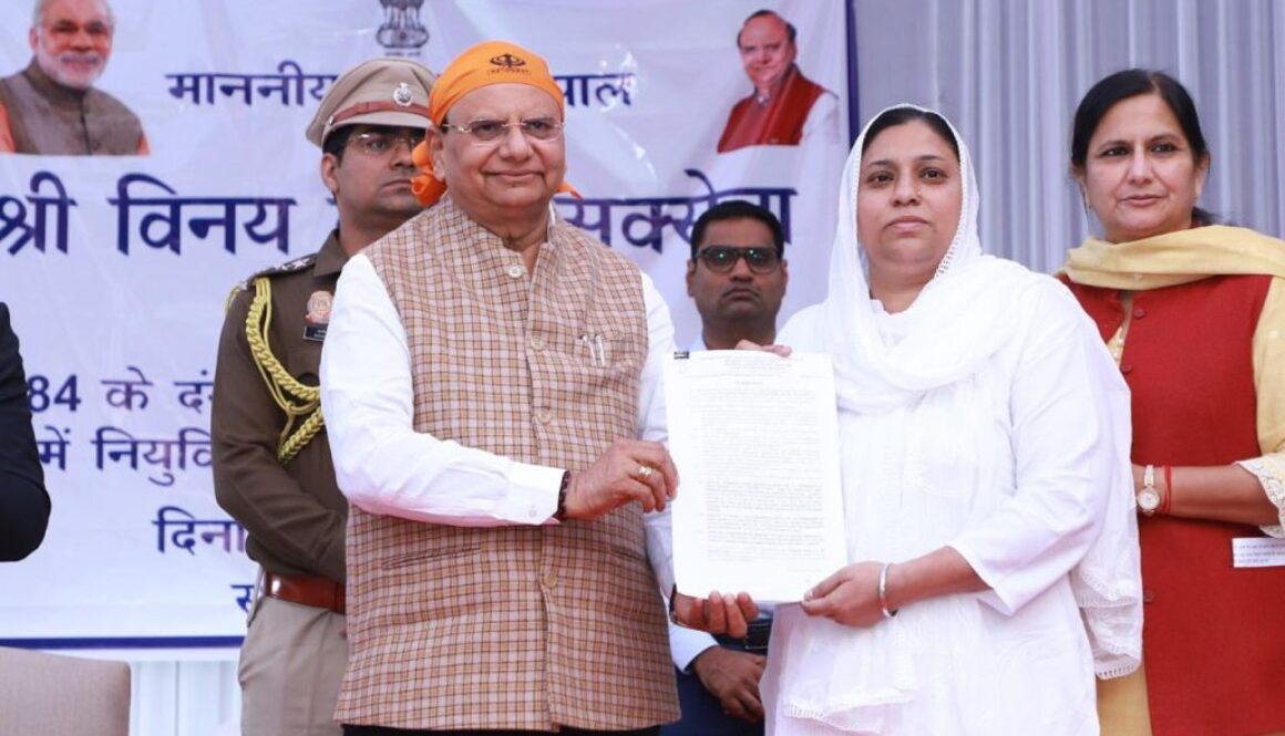 Delhi LG Provides Job Appointment Letters to 47 Victims of 1984 Sikh Massacre.