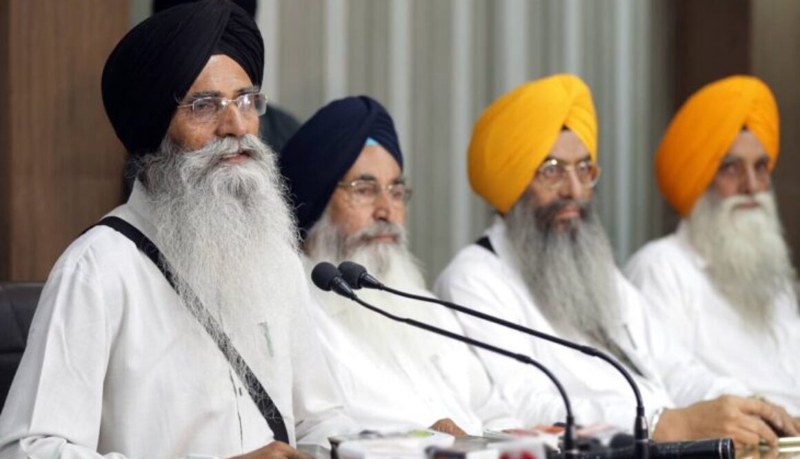 Harjinder Singh Dhami during a press conference