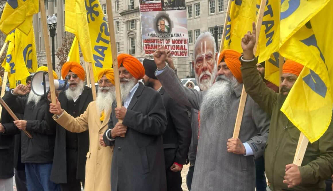 “Sikhs Hold Large-Scale Protest Against Modi Outside the White House in America”