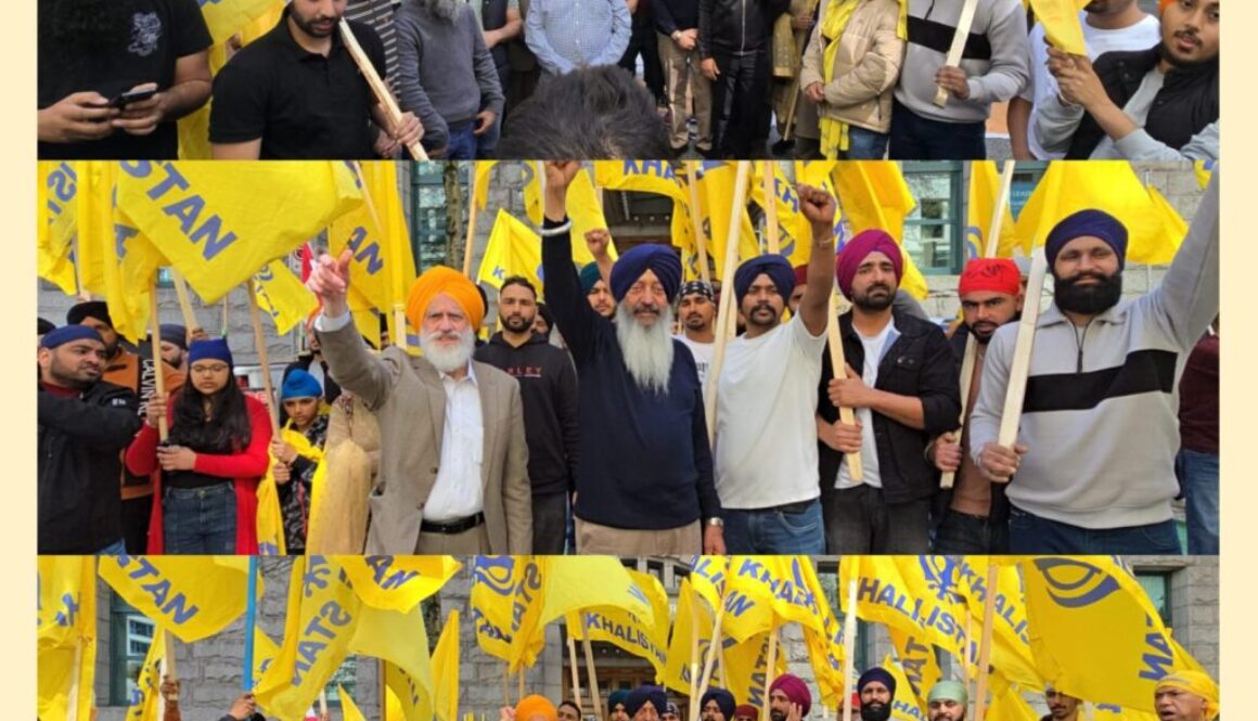 Massive Gathering of Canadian Sikhs for Protest Outside Indian Embassy in Vancouver