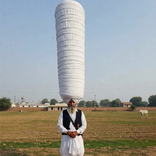 World’s Tallest Turban Record Held by Punjab’s Avtar Singh Mauni