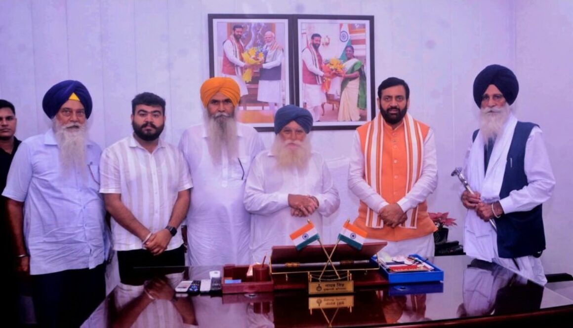 Jathedar Jagdish Singh Jhinda meets CM Naib Singh Saini, discusses Nada Sahib land and Gurdwara Act amendments.