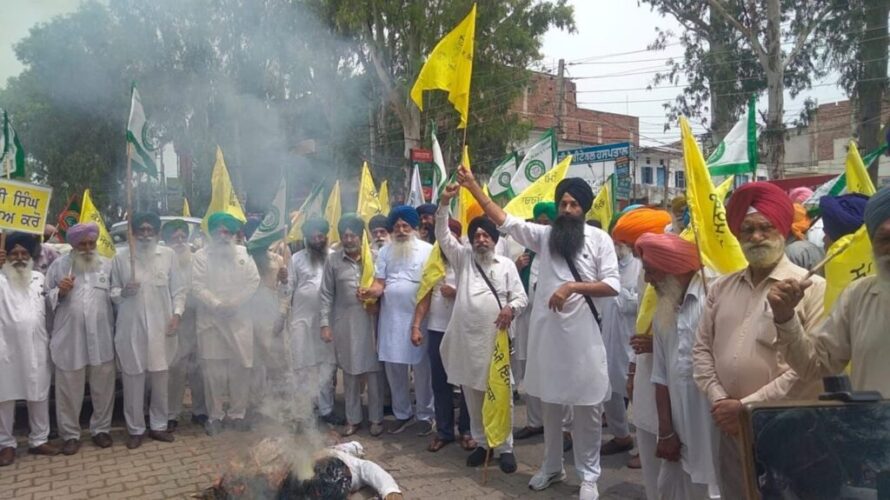 Effigy-Burning Protest in Fatehgarh Sahib Successful; National Justice Front Intensifies Struggle for Bandi Singhs’ Release: Panjoli