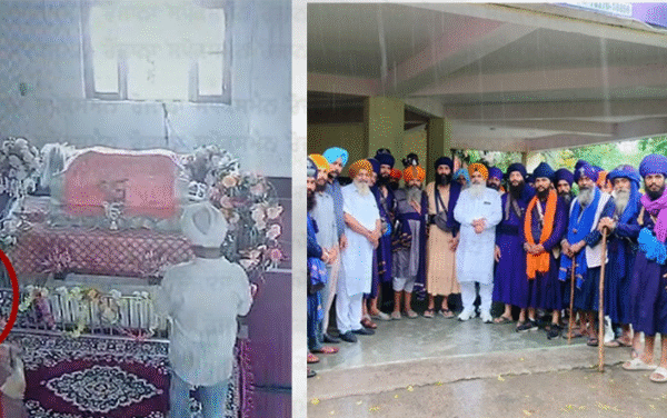 Sri Guru Granth Sahib sacrilege: Woman Parkash Kaur threw clothes towards the holy scripture after removing them.