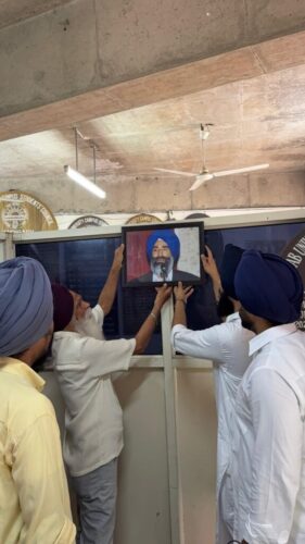 Ashmeet Singh takes oath in Punjabi as PU student council president, decorates stage with Khalra Ji’s portrait.