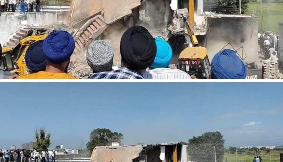 Beadbi (sacrilege) of Guru Granth Sahib Ji in Kolpur, Samba: House of accused Manjit demolished with a bulldozer; Jathedar Gargajj issues a stern warning to the administration.