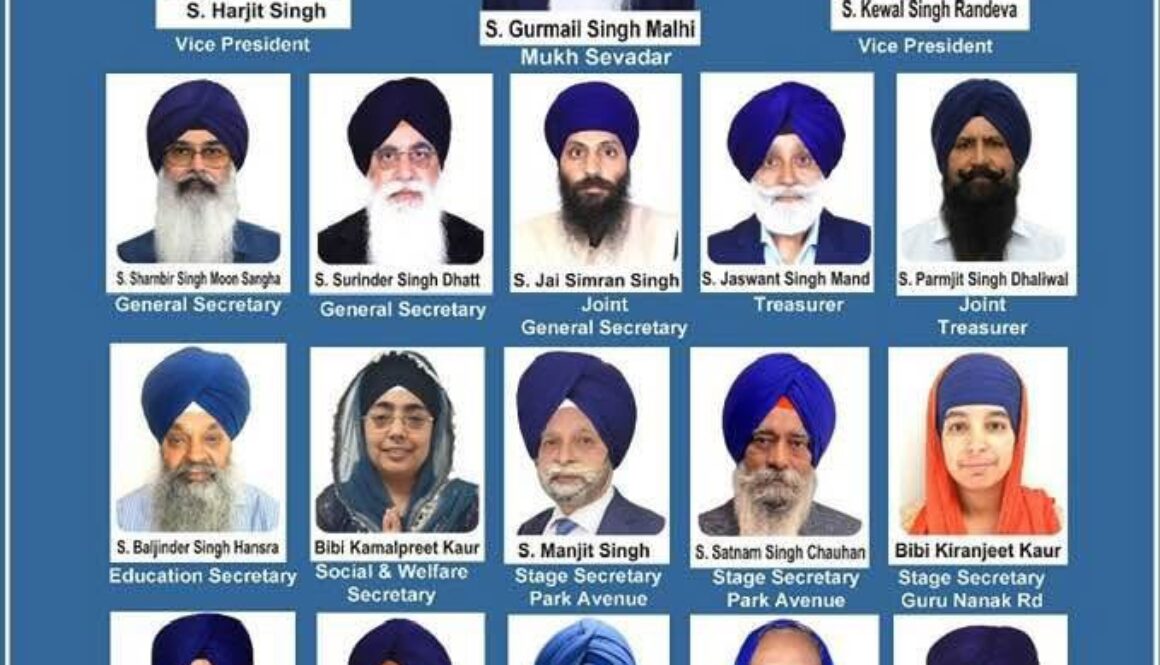 Announcement of Sri Guru Singh Sabha Southall’s New Management Committee 2025–28, New Sevadars Appointed