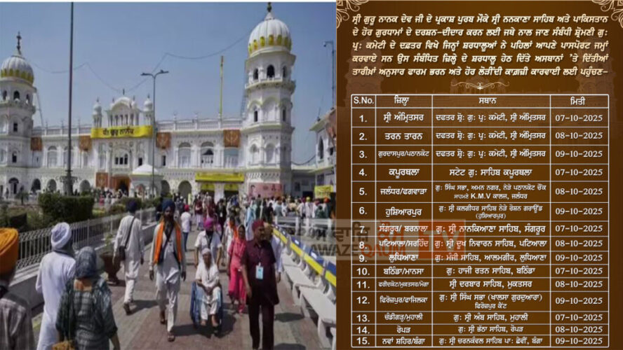 Sri Guru Nanak Dev Ji Parkash Purab: SGPC Opens Registration for Pilgrims Traveling to Nankana Sahib Jatha