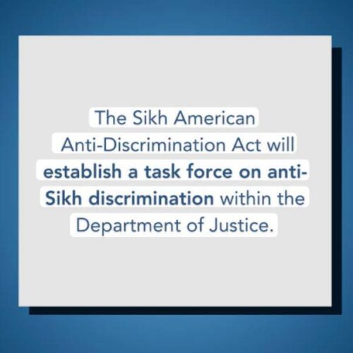 Sikh American Anti-Discrimination Act Introduced: Task Force on Anti-Sikh Hate in US DOJ