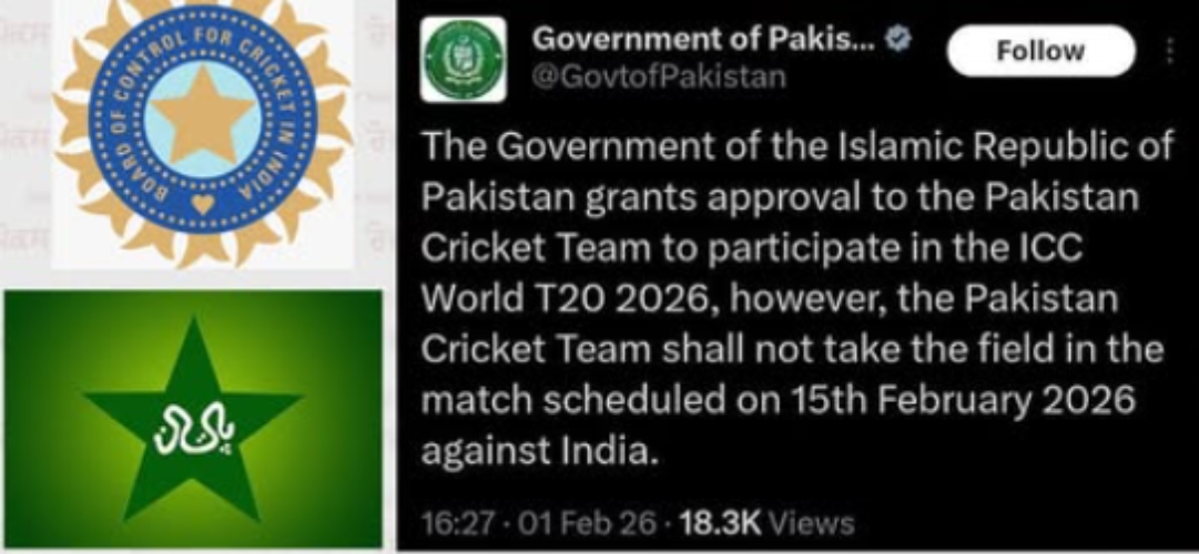 Pakistan Officially Boycotts T20 World Cup 2026 Match Against India