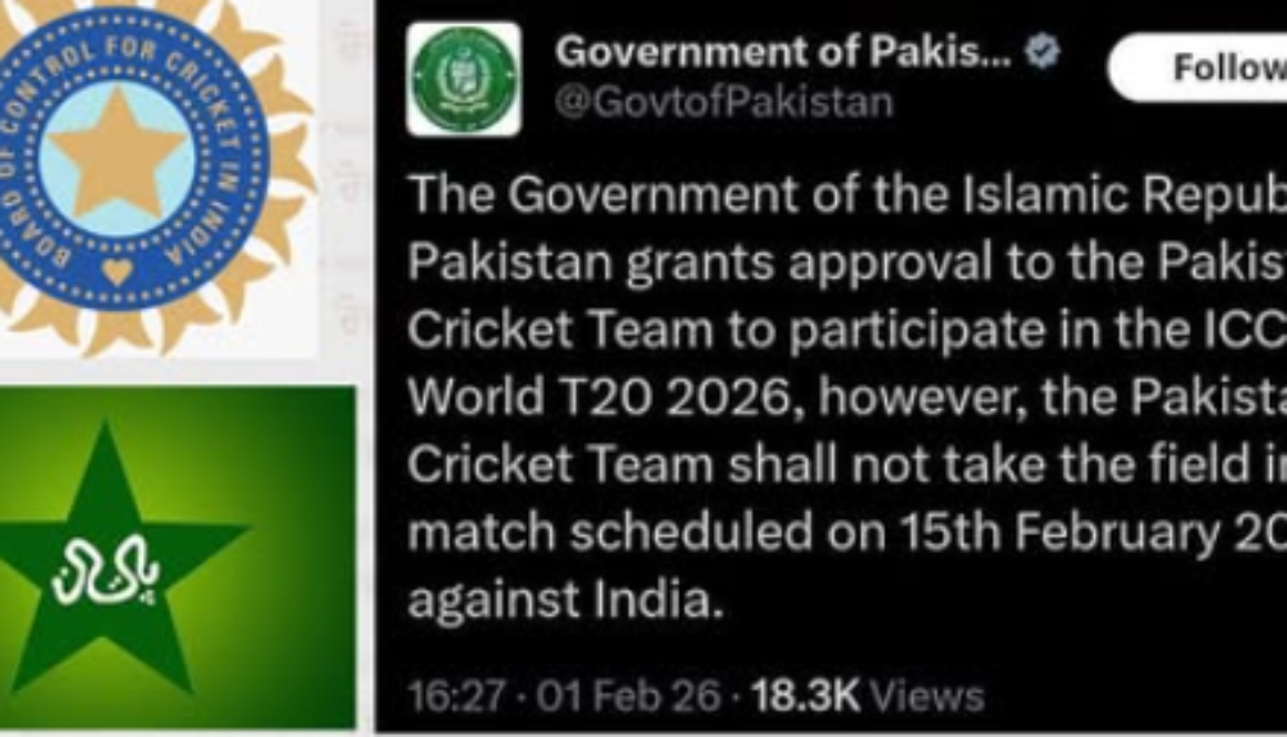 Pakistan Officially Boycotts T20 World Cup 2026 Match Against India
