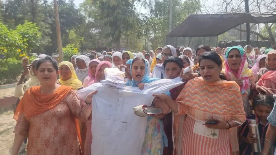 Bhagwant Mann remarks women protest Ludhiana