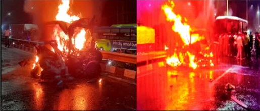 “Horrific Accident on Panipat-Delhi Highway: 4 Vehicles Collide