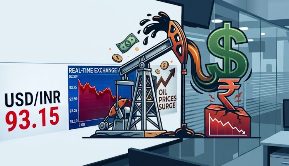 Indian Rupee Falls 93 dollar exchange rate