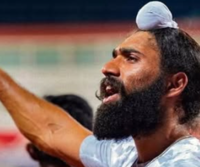 Gurinderveer Singh 60m Gold medal celebration