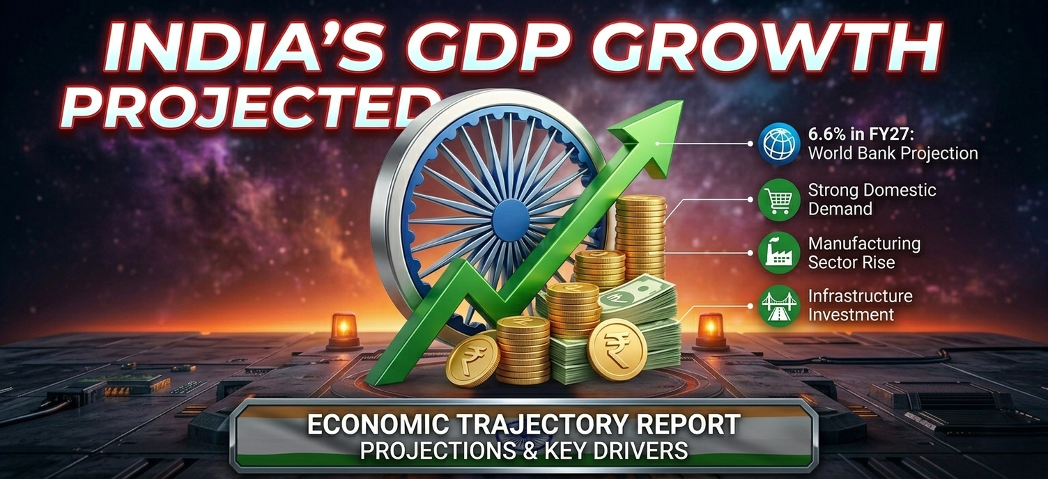India’s GDP Growth Projected at 6.6% in FY27: World Bank
