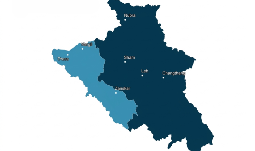 Ladakh new districts map