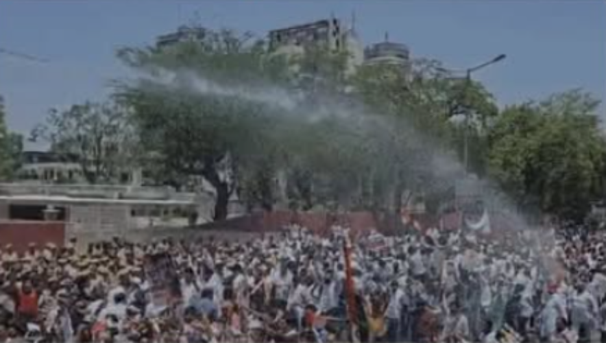 Congress protest BJP office Jaipur