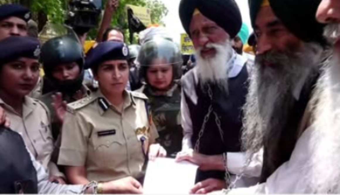 Protest memo submitted to CM Mann
