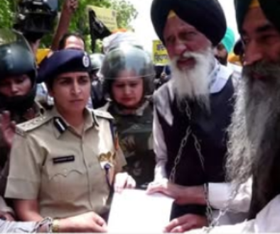 Protest memo submitted to CM Mann