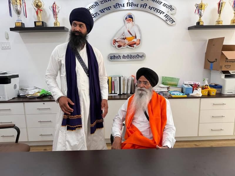Harjinder Singh Dhami Gold Medal honour at Gurdwara Guru Nanak Prakash Fresno California
