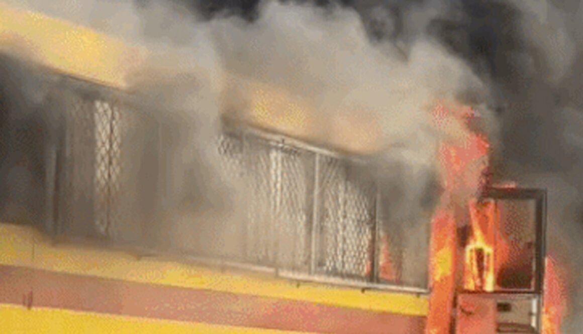 school bus fire