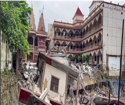Swami Narayan Temple Collapses! Standing water after heavy rains wreaks havoc