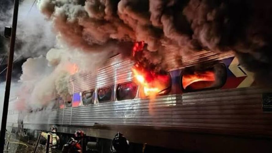 train fire