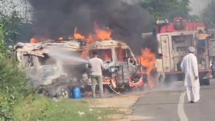 van fire