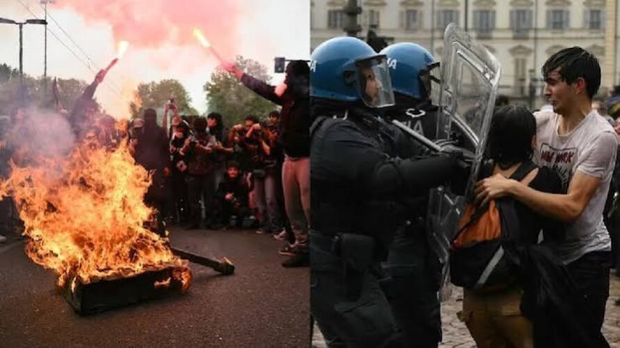 italy clash protest