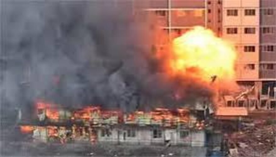 labour camp fire
