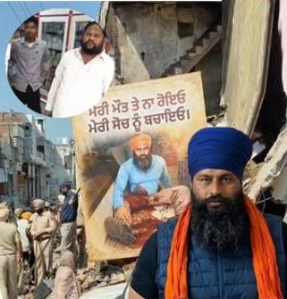 A banner of Parvinder Jhota was put up at the shop of the accused, Ashwani; it read, “Do not weep at my death…”
