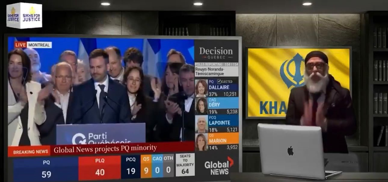 Pannu congratulates Palamondon on Quebec’s pro-independence party’s election victory